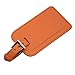 (Orange) Stylish Microfiber Leather ID Tags Business Card Holder for Luggage Baggage ID Travel Identifier for DJ Equipment Travel Bag Flight Case ID Name Suitcase Label Sports Bag New Gift