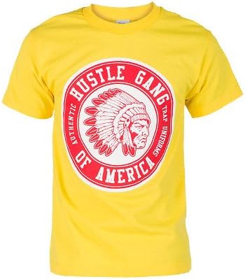 Hustle Gang Shield Tee Yellow Large