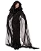 Aoibox Women's Halloween Costume Witch Prom Dress with Long Cloak