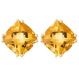 10k Yellow Gold, November Birthstone, Citrine Earrings