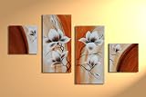 Magnolien 2 - 4 Bilder ca.80x50cm KOMPLETT Handgemalt