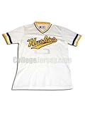 White No. Game Used Michigan Tech Russell Basketball Jersey