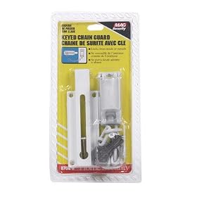 Slide-co Prime-line U 9872 Keyed Chain Door Guard - White
