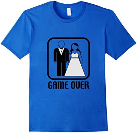 Men's Game Over - Funny Wedding T-shirt Medium Royal Blue