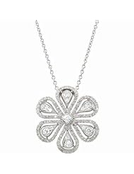14K White Gold Diamond Necklace - 1.00 Ct. -- LIFETIME WARRANTY