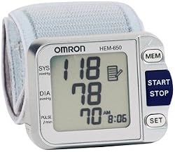 OMRON HEM-650 Wrist-Type Blood Pressure Monitor with Advanced Positioning Sensor
