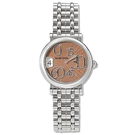Gerald Genta Arena Retro Ladies' Watch Stainless Steel Brown Guilloche Dial REC-S-10-540-B1-BD