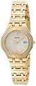 Seiko Ladies Gold Plated 20 Diamond Bracelet Watch SXDB34P9