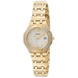 Seiko Ladies Sporty Diamond Dress Gold-Tone Watch #SXDB34 by Seiko