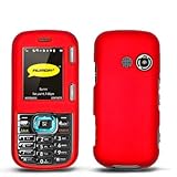 Solid Red Snap-On Cover Hard Case Cell Phone Protector for LG Rumor2 LX265  ....