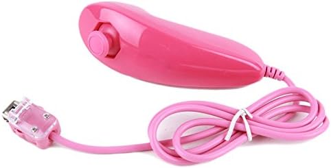 Eachgo Nunchuck Controller Remoter for Nintendo Wii/Wii U FOR Left-hand Use(pink)