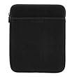 FLEECE Vertical Padded Case with Extra Pocket (Black) for the Apple iPad 2 / New iPad / iPad 3
