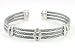 Stainless Steel Grey Cable with Sterling Silver title=