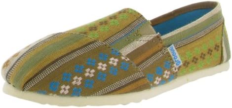 Groove Indie Women's Toms Style Slip On Printed Shoes,Mustard,7 B(M)