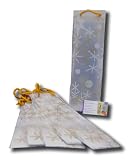Lot of 6 Bottle Gift Bags Christmas All Occasion Gold and White Snowflakes