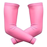 Suddora Multi Colored UV Arm Sleeves for Sport (Pink)