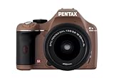 Pentax - K-X 12.3 Megapixel, 2.7 Inch LCD Screen, SR Shake Reduction Digital SLR Camera With DA 18-55mm L Zoom Lens Kit - Chocolate/Black