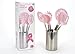 Breast Cancer Campaign 7-Piece Kitchen Utensil Set with Holder, Pink