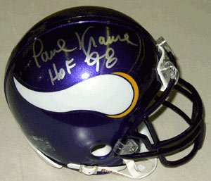 Paul Krause Signed Minnesota Vikings Replica Mini Helmet