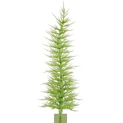 6' Pre-Lit Whimsical Chartreuse Green Artificial Christmas Tree - Clear Lights