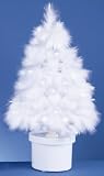 60CM FIBRE OPTIC LIGHT WHITE FEATHER CHRISTMAS TREE