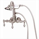 Elizabethan Classics TW04 Wall Mount Gooseneck Tub Faucet with Hand Shower and Metal Lever Handles 41TwNK16fUL. SL160 Elizabethan Classics TW04 Wall Mount Gooseneck Tub Faucet with Hand Shower and Metal Lever Handles