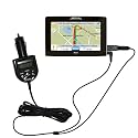 2 in 1 FM Transmitter and Car Charger for the Magellan Maestro 4250 - Gomadic Brand w/ TipExchange Technology
