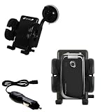 Sony Ericsson z750c Flexible Auto Windshield Holder with Car Charger - Uses Gomadic TipExchange