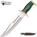 Timber Rattler Green Bowie with Leather Sheath