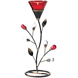 Gifts & Decor Ruby Blossom Tealight Candle Holder Stand Centerpiece