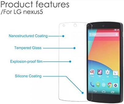 Etopaces® 0.3mm 2.5D Premium HD Tempered Glass Film Pro + Installation Auxiliary Tools (For Google Nexus 5)