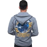 NFL Men's San Diego Chargers Vintage Hooded Sweatshirt (Steel , XL )