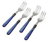 Rosanna Pearlized Blue Napoleon Cocktail Forks, Set of 4
