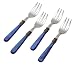 Rosanna Pearlized Blue Napoleon Cocktail Forks, Set of 4