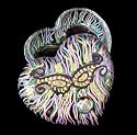Mardi Gras Mask Design - Hand Painted - Heart Shaped Box - 2 pieces - 4.5 inch diameter