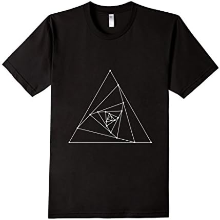 Men's Sacred Geometric Geometry Spiral Triangle Large Black