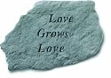 KayBerry Cast Stone Garden Accent Stone Love Grows Love 63420