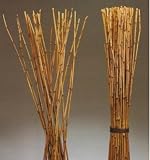 Honey Bamboo Poles 4 Feet by 1/8-1/4 inch Diameter, Package of 50 - Honey Brown