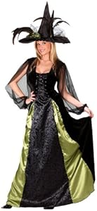 FunWorld Women's Goth Maiden Witch, Black, S/M 2-8 Costume