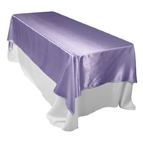 60 x 102 Inch Satin Tablecloth Lavender60 x 102 Inch Satin Tablecloth