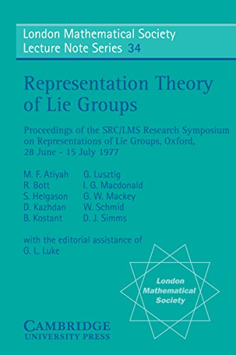 Representation Theory of Lie Groups (London Mathematical Society Lecture Note Series)
