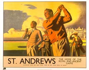 ポスター ブリティシュレール St. Andrews Swinging