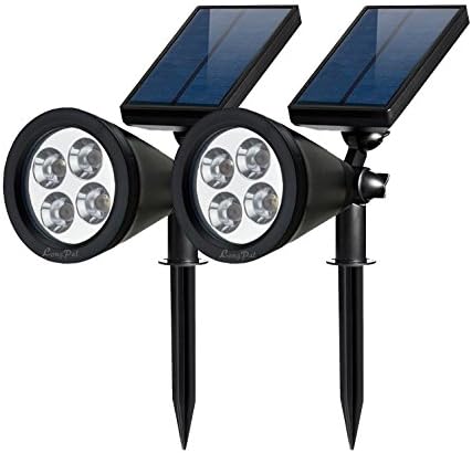 Outdoor Adjustable Waterproof Solar Spotlight Led Wall Light,Garden Light,Wall Lamp,Street Light,Lawn Light (2-Pack)