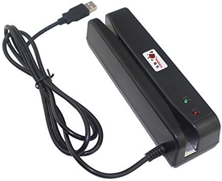 Radall Black USB Magnetic Stripe Card Reader 2 Track MSR POS Reader