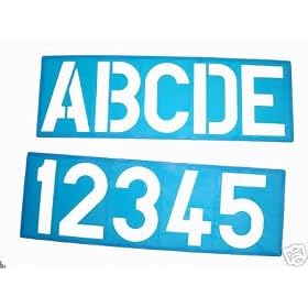 100MM ALPHABET STENCIL SIGNWRITING UPPER CASE & NUMBERS