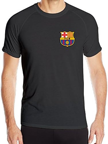 Mens FĂÂștbol Club Barcelona Quick Dry Short Sleeve Sport Tech Fitted Shirts