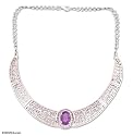 Amethyst choker, 'Royal Orchid' 13.6" L