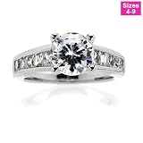 Round Cut CZ Promise Ring size 4 Emitations