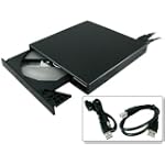 SiliconTech 24x USB external CD-ROM CDROM drive for Acer Aspire One, BLACK