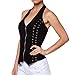 A.S Womens Sexy Corset Stretchy Classic Slim Body Bustier Halter Lace Up Top